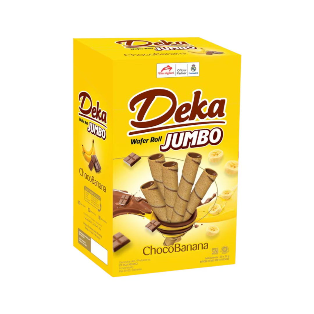 Deka Food Deka Wafer Jumbo Choco Banana 280g (20bungkus) - auliafoods.com